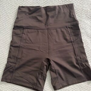 Aerie High-Waisted Brown Bike Shorts